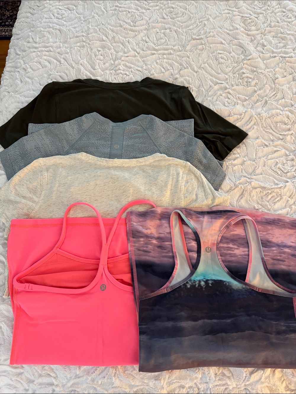 lululemon athletica Women’s Tops - Black, Gray, Cream, Pink, Multicolor Print
